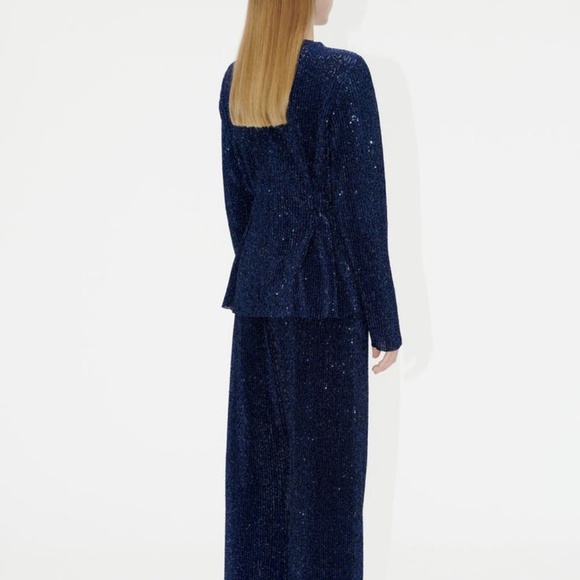 Stine Goya Sequin Set – Gloria Top & Markus Pants (Navy, Size Small) - Picture 1 of 6